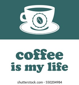 Coffee lover, cafe poster design. Coffee addict t shirt design