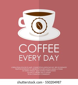 Coffee lover, cafe poster design. Coffee addict t shirt design