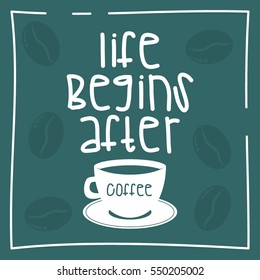 Coffee lover, cafe poster design. Coffee addict t shirt design