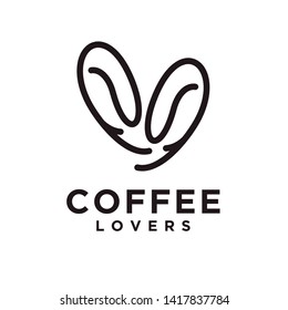 Coffee Lover design logo line style