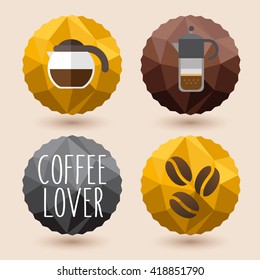 Coffee Lover Icon Set : Vector Illustration
