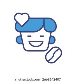 Coffee Lover icon vector stock illustration