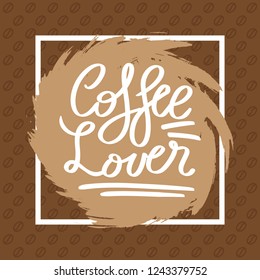 Coffee Lover Lettering Card