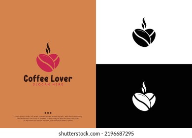 Coffee lover logo design template	