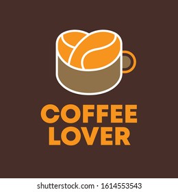Coffee Lover logo template with modern design. 