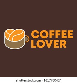 Coffee Lover logo template with modern design.