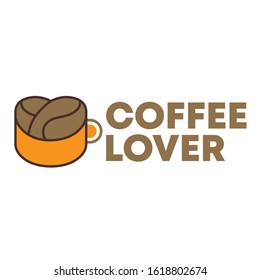 Coffee Lover logo template with modern design. 