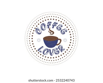 Coffee Lover with Ornament T shirt Design 