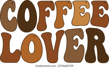 Coffee Lover Retro Typography T-Shirt Design