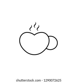 coffee lovers hot cup heart  icon. Element of Valentine's Day icon for mobile concept and web apps. Detailed coffee lovers hot cup heart  icon can be used for web and mobile
