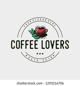 coffee lovers logo design