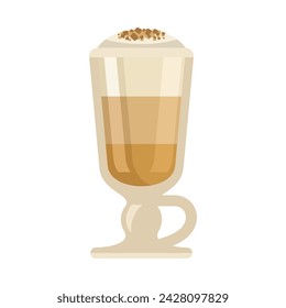Coffee Macchiato drink isolated on white background