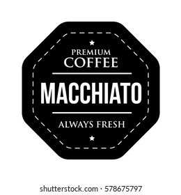 Coffee Macchiato vintage stamp vector