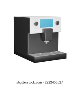 Coffee machine 3d icon.. Appliances for the kitchen. Isolated object on transparent background
