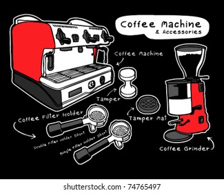 Coffee machine and accessories