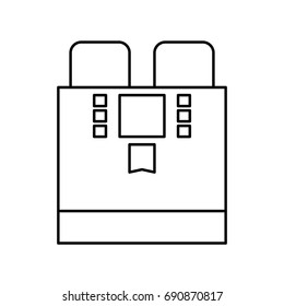 coffee machine appliance. isolated icon vector illustration. outline design cofee machine for office