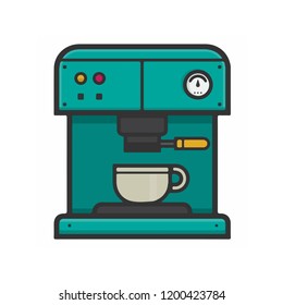 Coffee Machine Art Logo