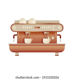 Coffee Machine. Automatic Espresso Machine. Vintage Coffee Machine Concept.