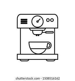 Coffee machine, Automatic coffee maker line icon.  icon vector illustration. Isolate on white background.