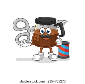 coffee machine barber cartoon. cartoon mascot vector
