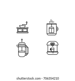 Coffee Machine Black Icon Line