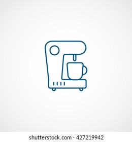 Coffee Machine Blue Icon On White Background
