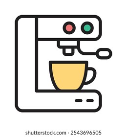A coffee machine brewing a fresh cup of coffee