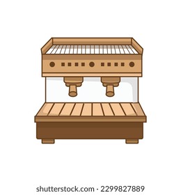 Coffee Machine For Cafe Design Illustration