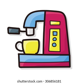 coffee machine color doodle