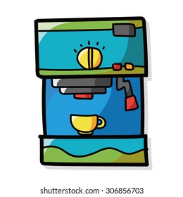 coffee machine color doodle