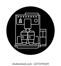 Farbsymbol der Kaffeemaschine. Küchengerät. Haushaltsgerät
