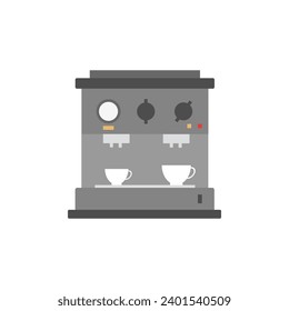 Coffee machine. Color vector illustration on a white background.