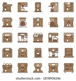 Coffee Machine creative icons collection. Coffeemakers and Coffee Machines modern concept signs 