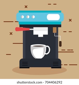 coffee machine with a cup can be used for home restaurant