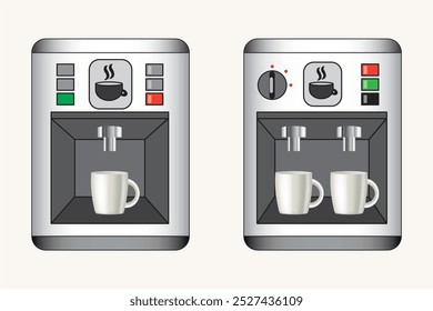 Coffee machine. Cup holder of coffee machine. Mathematics, geometry, physics, science. Math question.