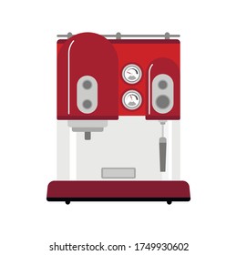 Coffee Machine with a Cup Icon Can Be Used For Home, Restaurant, Cafe or Office. Flat Design Style. Vector illustration. Steel Espresso pot icons for kitchen