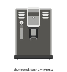 Coffee Machine with a Cup Icon Can Be Used For Home, Restaurant, Cafe or Office. Flat Design Style. Vector illustration. Steel Espresso pot icons for kitchen
