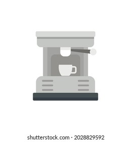 Coffee machine cup icon. Flat illustration of coffee machine cup vector icon isolated on white background