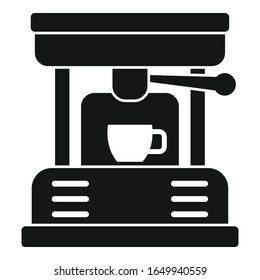 Coffee machine cup icon. Simple illustration of coffee machine cup vector icon for web design isolated on white background