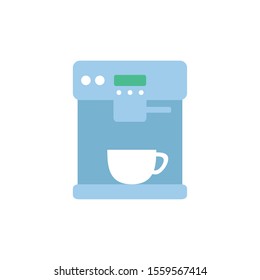 Coffee machine design, drink breakfast beverage shop morning restaurant theme Vector illustration