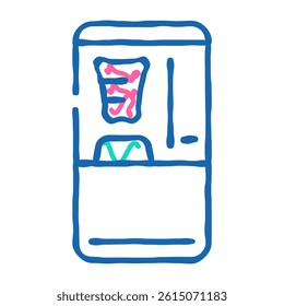 coffee machine doodle icon sketch vector. coffee machine sign. isolated symbol illustration