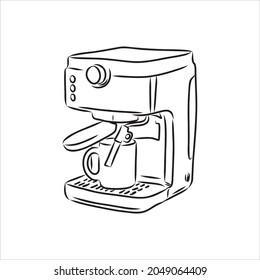 coffee machine doodle coffee machine vector illustration