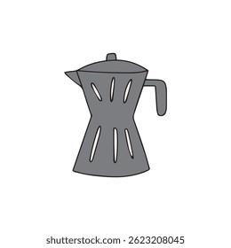 Coffee machine doodles element stock. hand drawing coffee doodles element stock