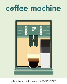 Coffee machine - drink americano, espresso, mocha, cappuccino