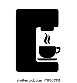 coffee machine drip equipment black icon on white background