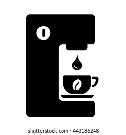 coffee machine drip equipment black icon on white background