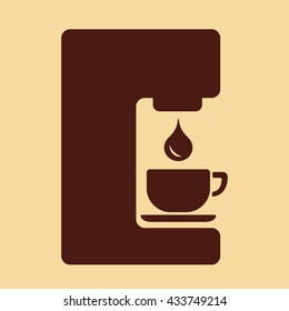 coffee machine drip equipment brown icon