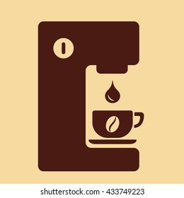 coffee machine drip equipment brown icon