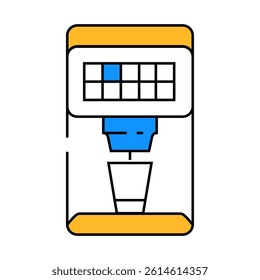 coffee machine electronic device line icon vector. coffee machine electronic device sign. isolated symbol illustration
