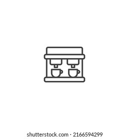 Coffee machine espresso machine line icon. linear style sign for mobile concept and web design. Outline vector icon. Symbol, logo illustration. Vector graphic
